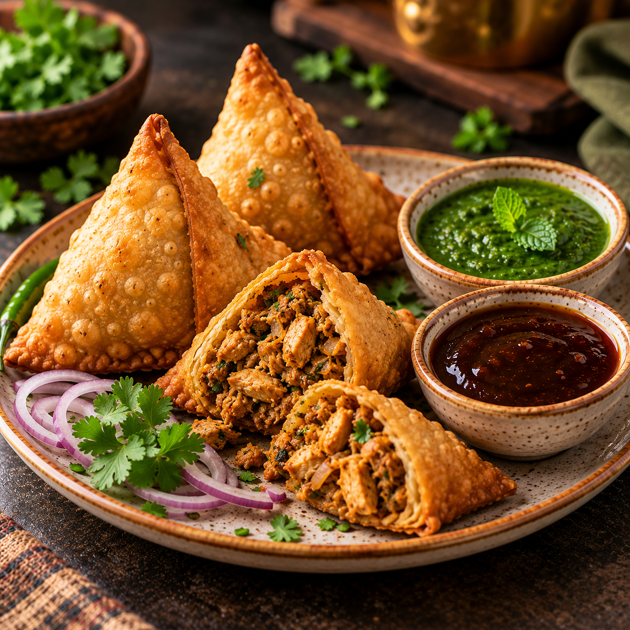 Samosa au Poulet (2 pcs)