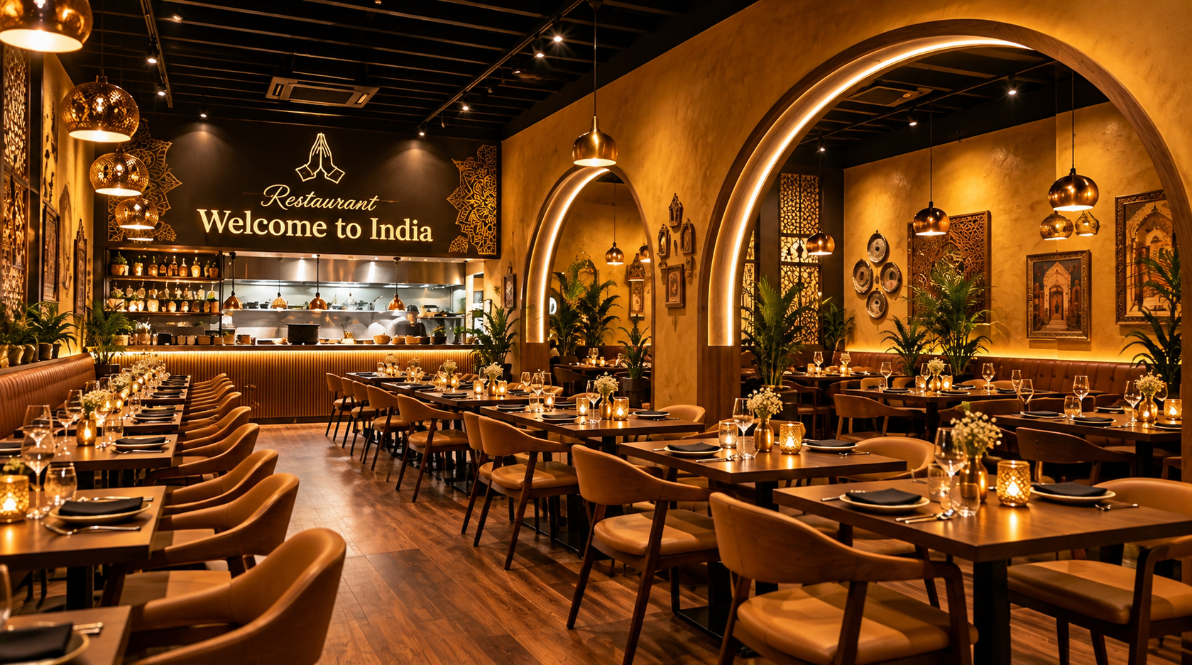 Warm Dining Room Sitting Area - Restaurant Welcome To India